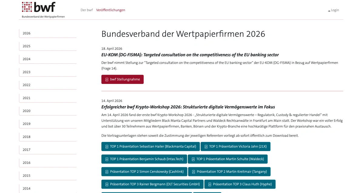 Bundesverband der Wertpapierfirmen – Screenshot